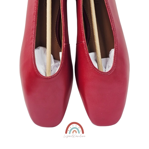 New! Madewell The Mylie Ballet Flat in Wild Cranberry Leather - Picture 10 of 16